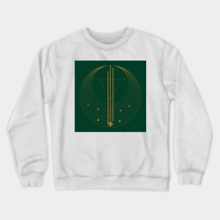 Green gold Christmas elegant pattern geometric Crewneck Sweatshirt